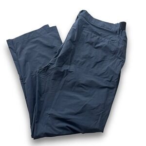 Mens Slate Blue Grey Technical Hiking Pants Articulated Knee Outdoor Trousers